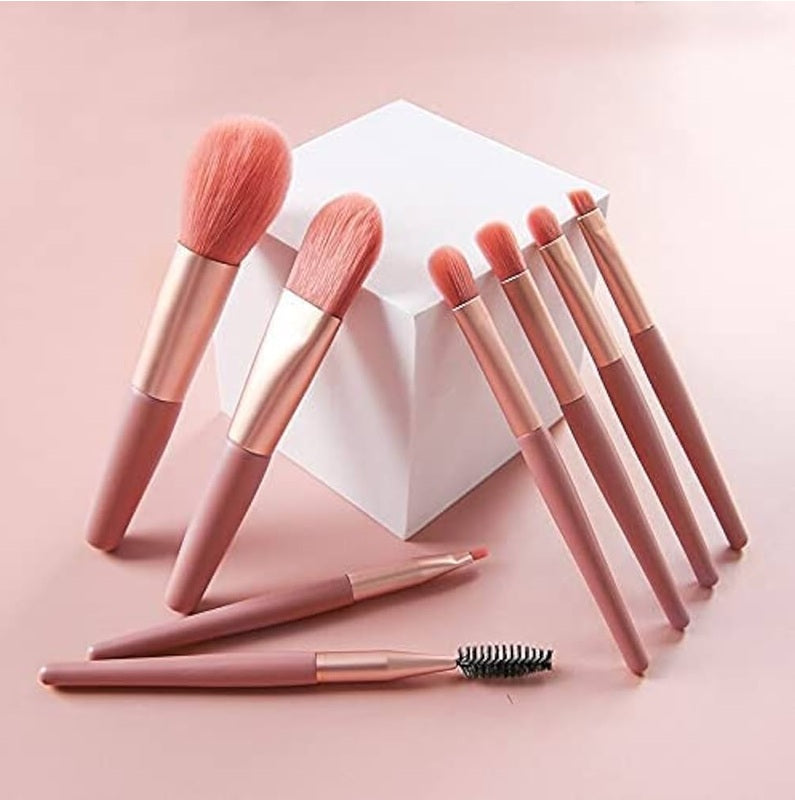 8PCS Professional Makeup Brush Set, Travel Size Cosmetic Brushes Kit for Face Foundation Blush Eye
