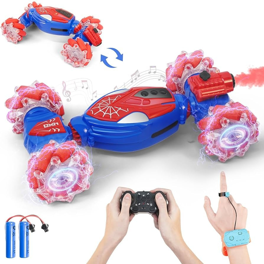 Rc Car 4Wd Radio Control Stunt Car Gesture Induction Twisting Off-Road Vehicle Climb Crawler Cars Toys For Girls Boys 3-6 Years