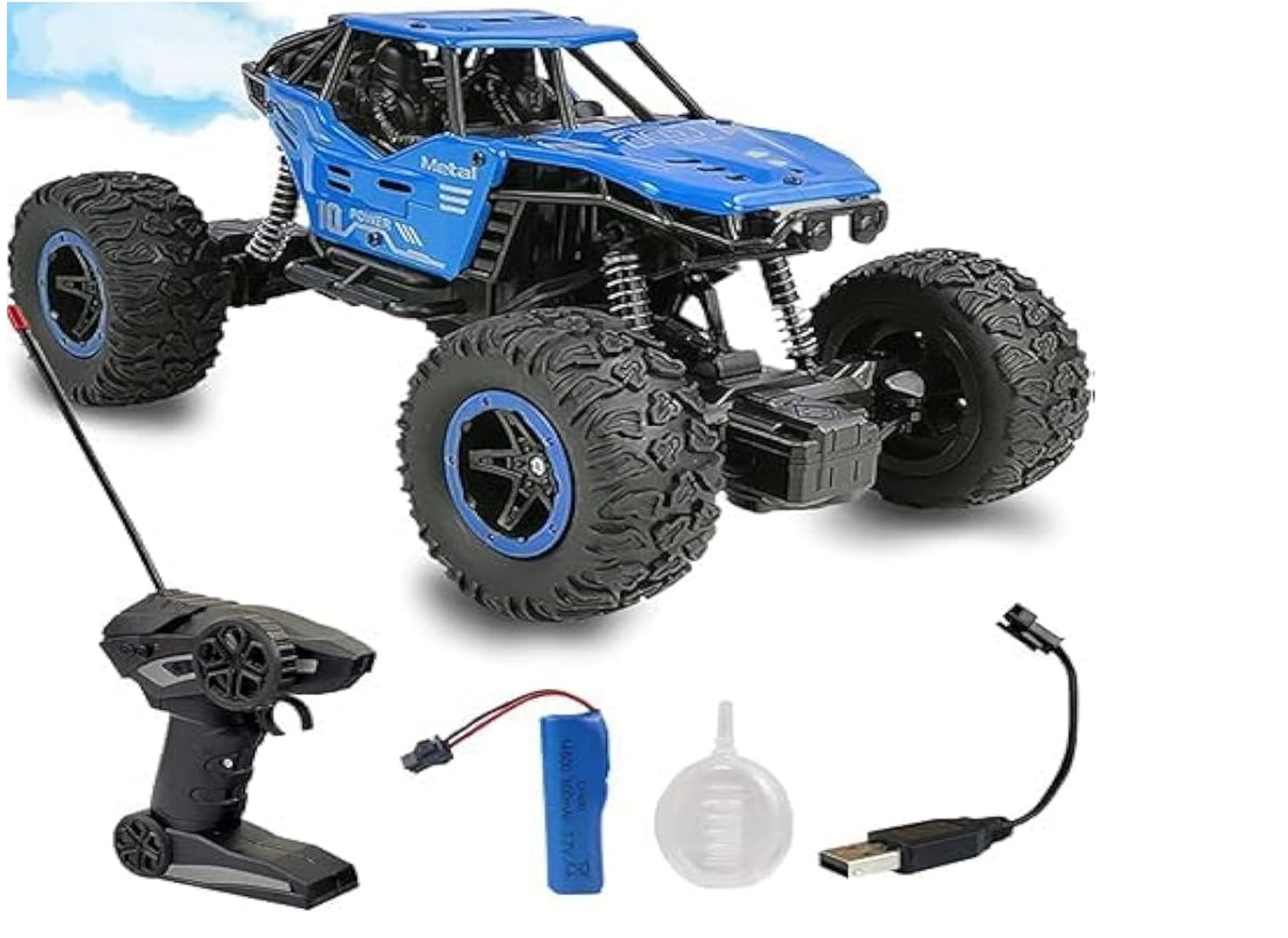 NHR Remote Control car with Mist Smoke Spray Function and Attractive Lights, Rock Crawler 45° Climbing Angle, Rechargeable High Speed Off-Road Monster Truck Rock Climbing Car Toy