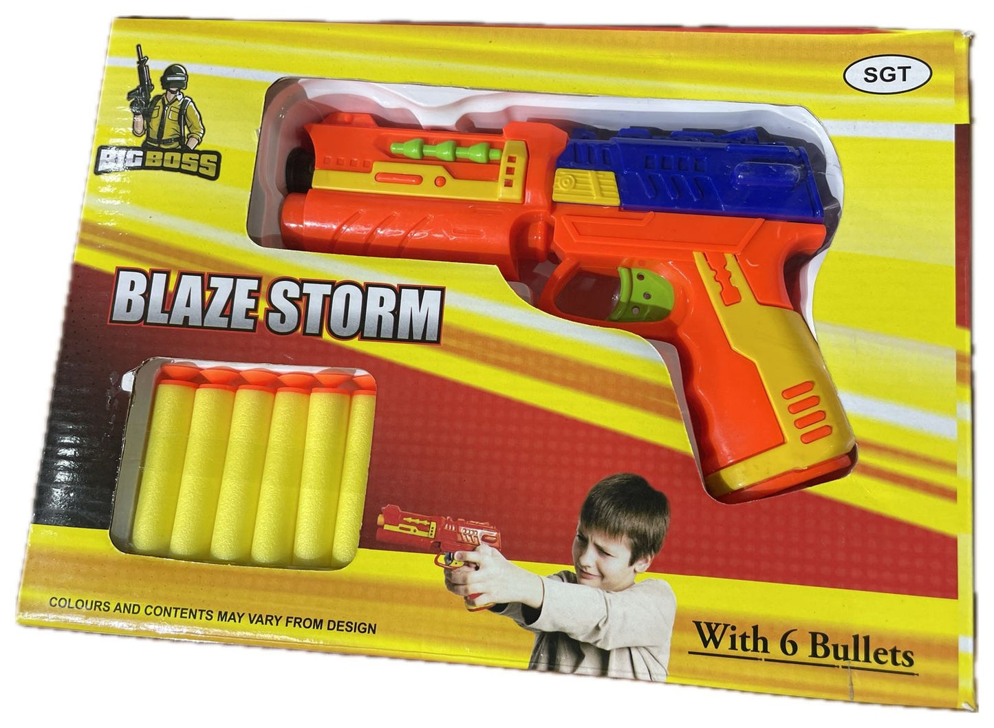 Blaze Storm Gun - High-Power Foam Dart Blaster with Rapid Fire Action Armor Sets