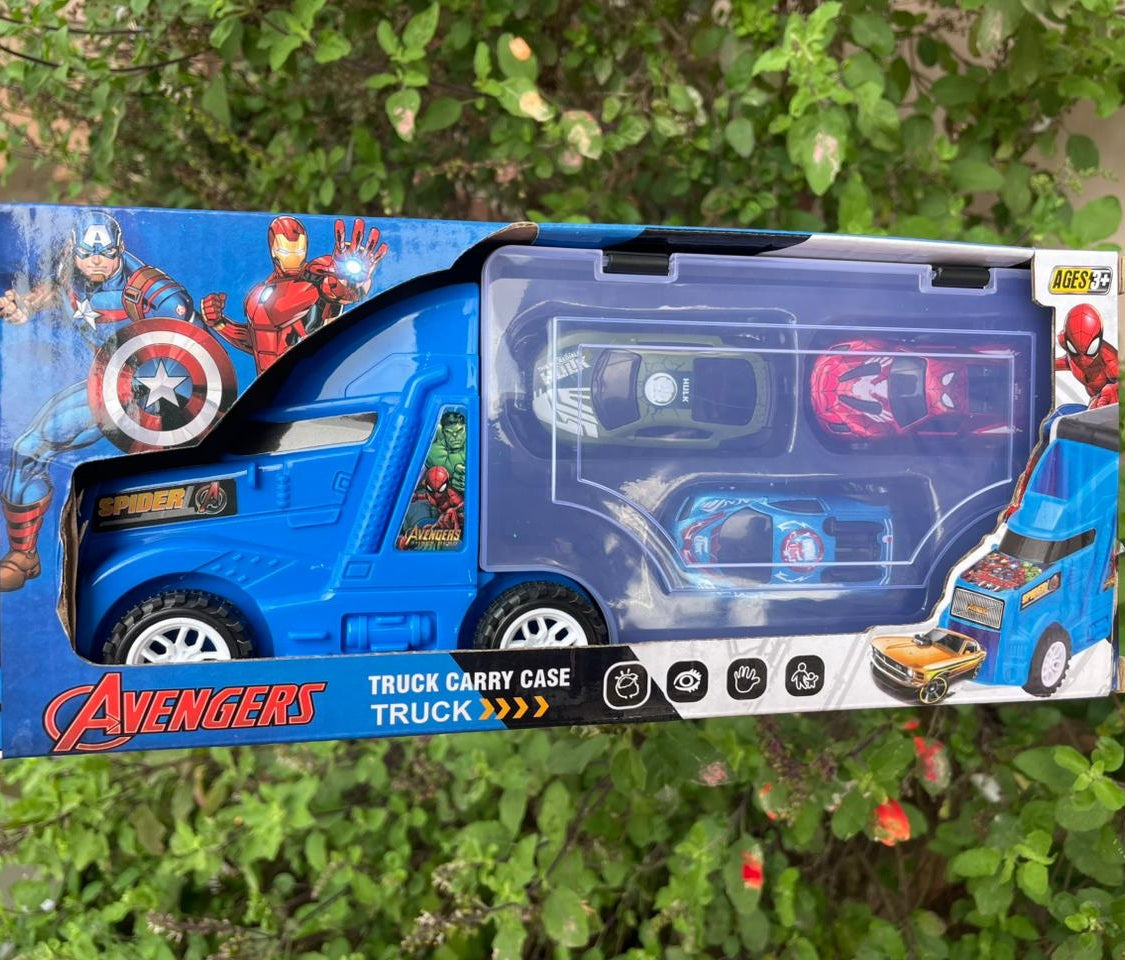Avengers Carry Case Trucks For Kids - 4 In 1 Big Unbreakable Carrier Transport Truck  (Multicolor)