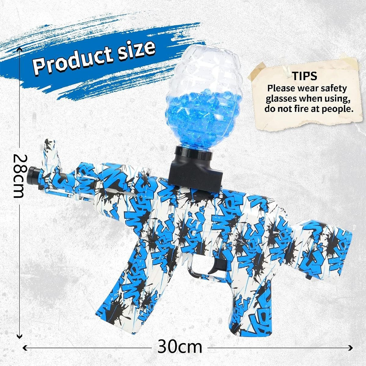 Electric Gel Ball Blaster, AKM-47 Gel Ball Blaster Automatic, for Outdoor Activities - Shooting Team Game