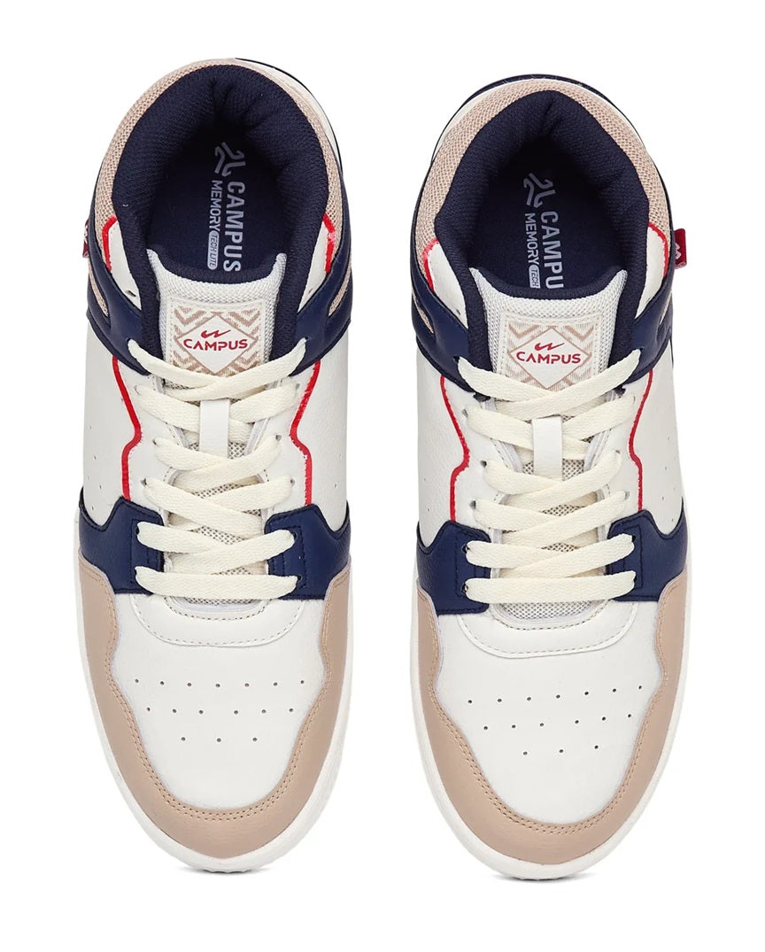 Casual Sneakers for Men | Off-White/Beige/Navy | Premium Streetwear & Athleisure Shoes