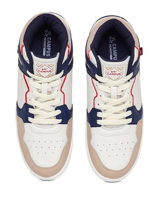 Casual Sneakers for Men | Off-White/Beige/Navy | Premium Streetwear & Athleisure Shoes