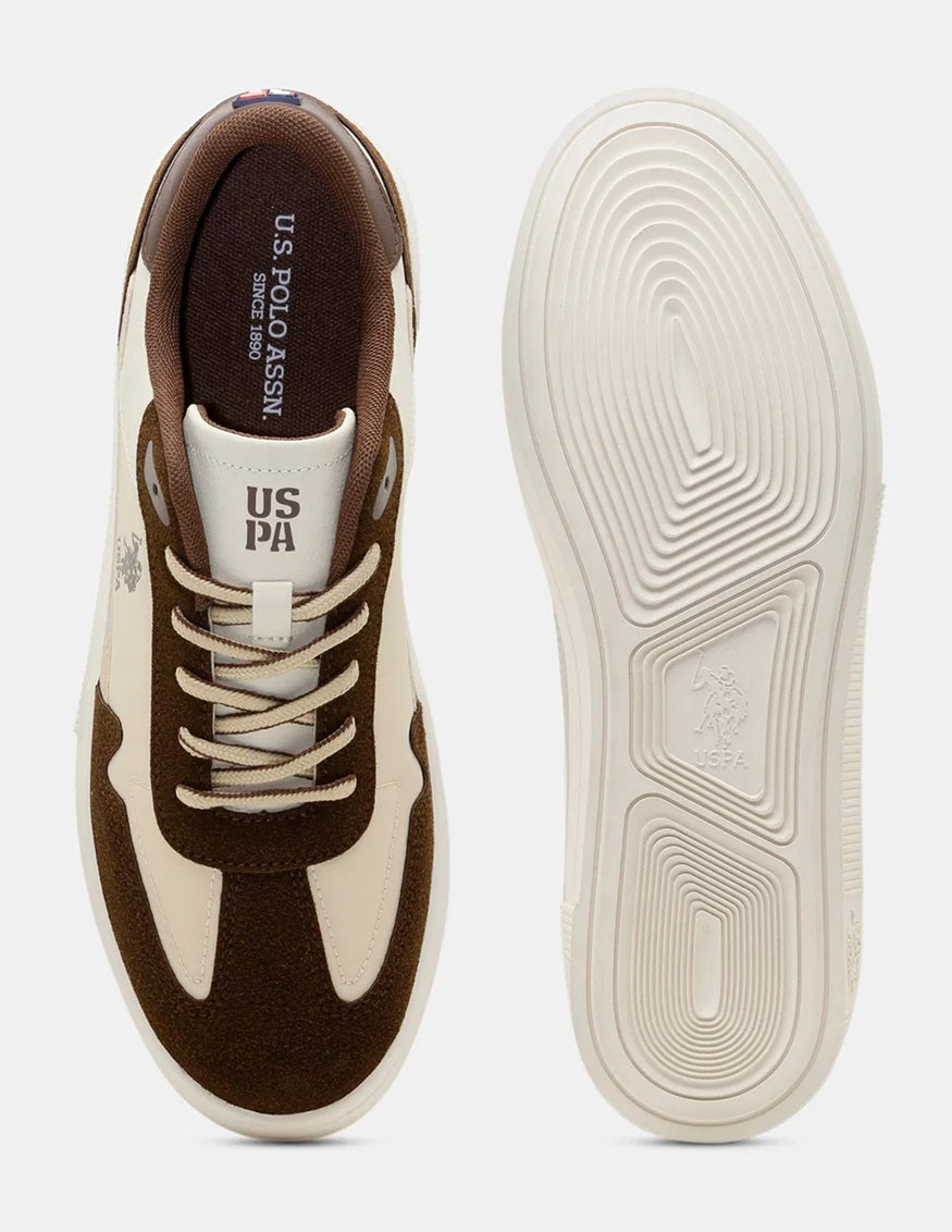 Men's Retro Court Sneakers – Premium Suede & Leather Low-Top Casual Shoes with Earth-Tone Color Block