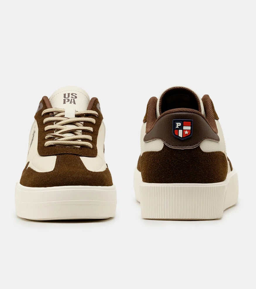 Men's Retro Court Sneakers – Premium Suede & Leather Low-Top Casual Shoes with Earth-Tone Color Block