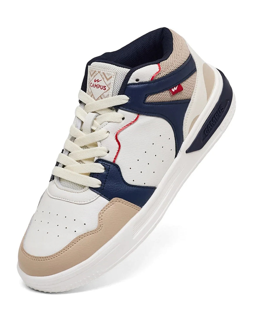 Casual Sneakers for Men | Off-White/Beige/Navy | Premium Streetwear & Athleisure Shoes