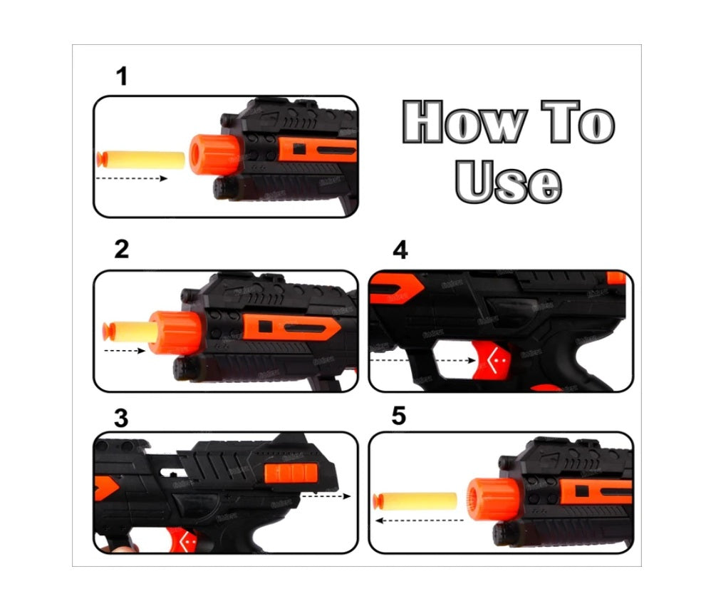 X-Shoot Gun with 200Pcs in Jelly Bottles, Jelly Balls Packets & 6 Pcs Soft Darts