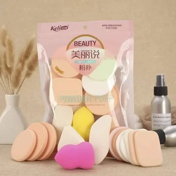CALIST Makeup Sponge & Makeup Puff Set,6 In 1 Beauty Blender Powder Puff Sponge (Multicolor) - Pack of 1