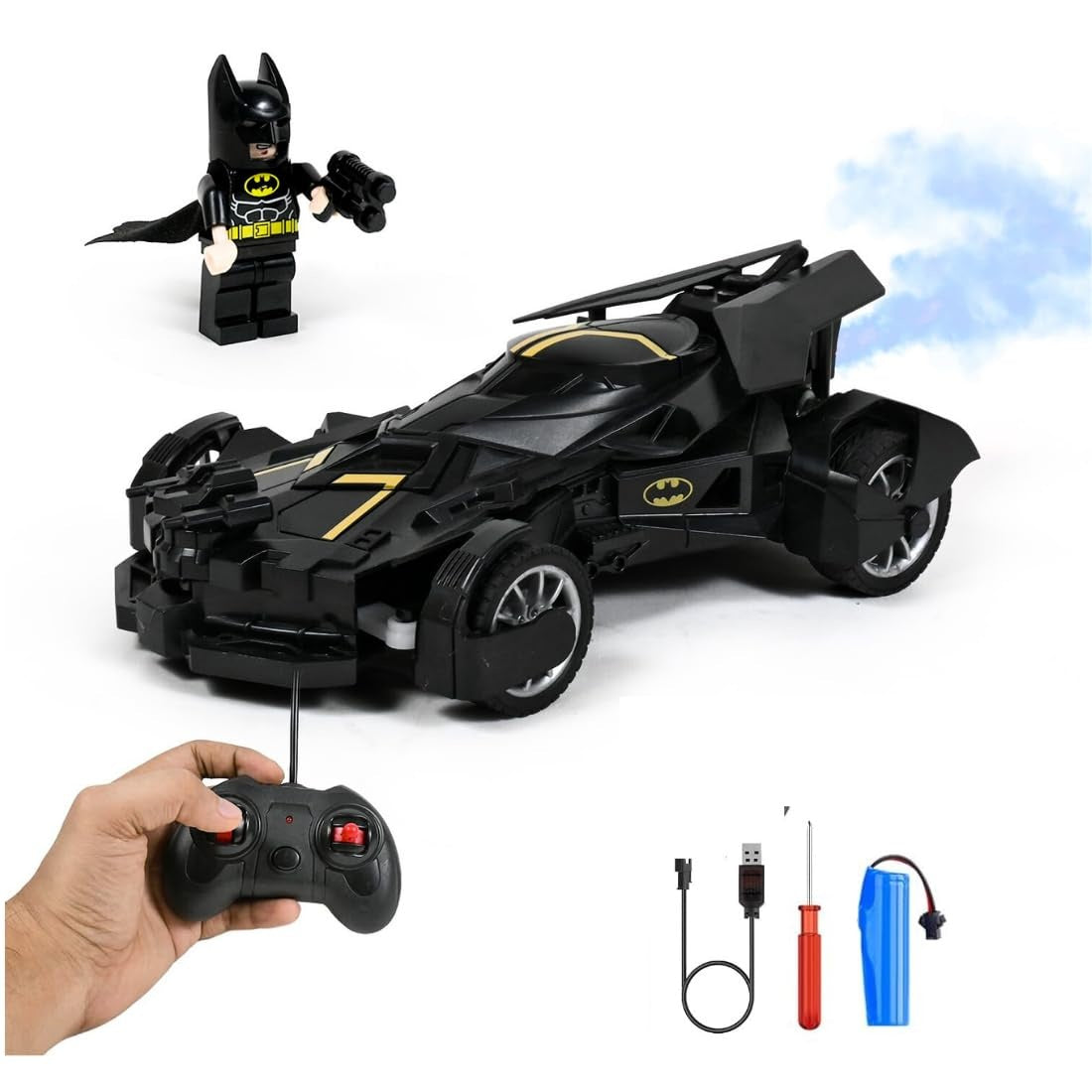 Batman Remote Control High Speed Black Mobile Remote Control Car,RC Crawler Car Rechargeable Monster Car 1:16 Scale Toys