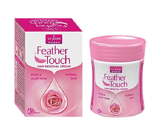 New Feather Touch Hair Removal Cream Rose & Aloe Vera Normal Skin
