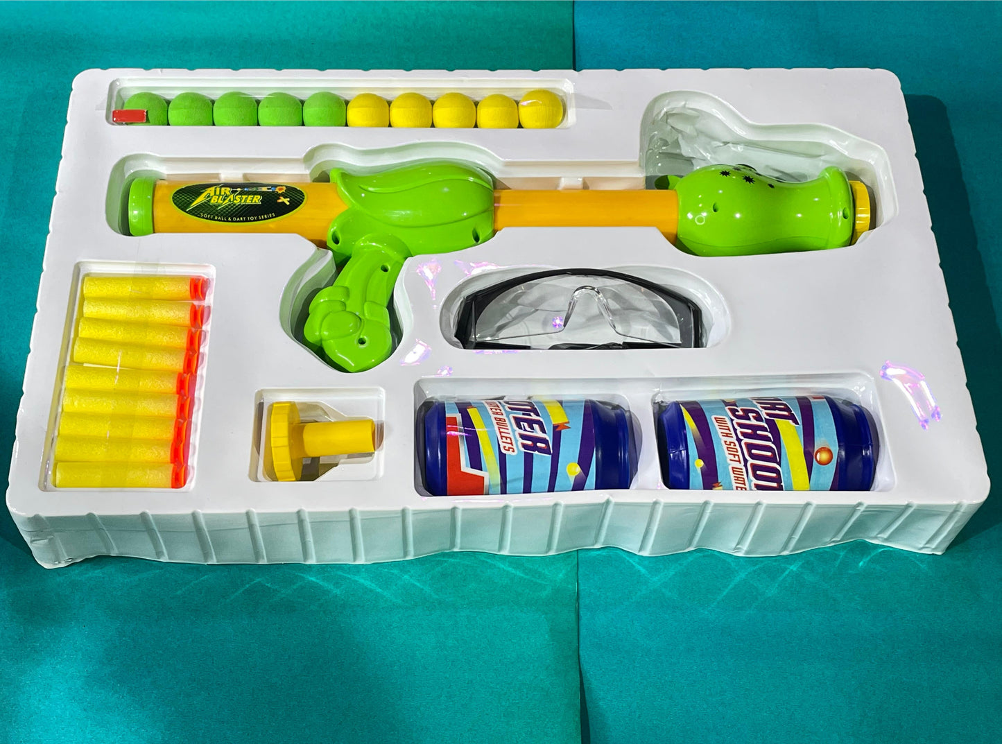 Sharp Shooter  – Air Pressure Foam Balls Shooting 2 in 1 Gun Toy Set, Soft Ball Air Shooting Gun, Toy Gun Set with  Soft Balls for Kids,