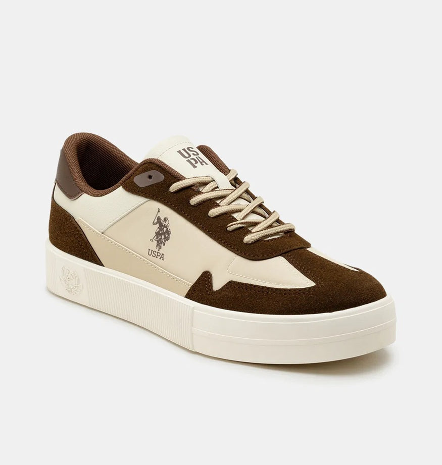 Men's Retro Court Sneakers – Premium Suede & Leather Low-Top Casual Shoes with Earth-Tone Color Block