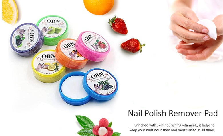 Obn Nail Polish Remover Fruit Natural Armor Towel Tissue Wipes