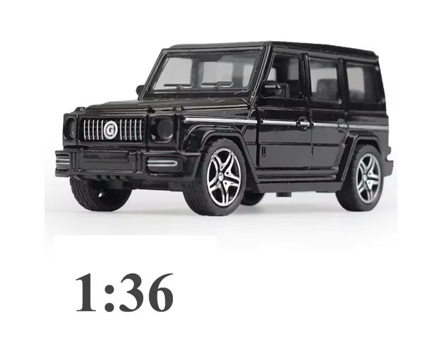 Diecast G-Wagon Eject Smock Fog AMG Toy Car, Pull Back Alloy Simulation Car (BLACK)