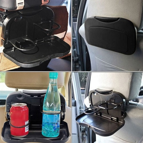 Car Backseat Food Tray with Bottle Cup Holder for Car (Assorted) - 1 PC