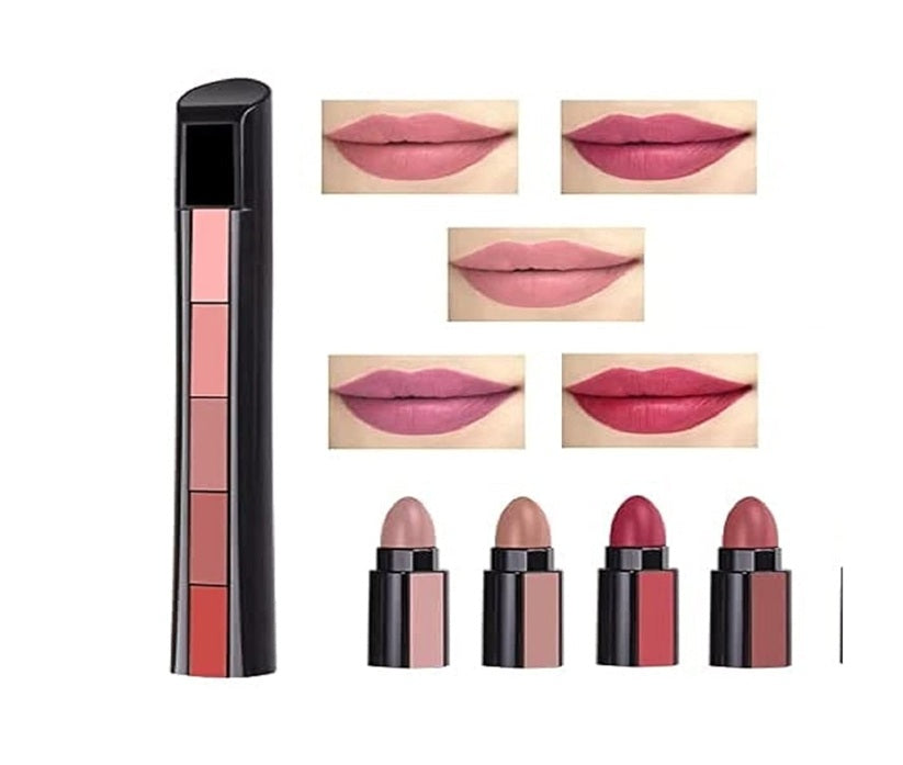 Pofie 5 - Steps Matte Lipstick for Long Lasting Matte Finish