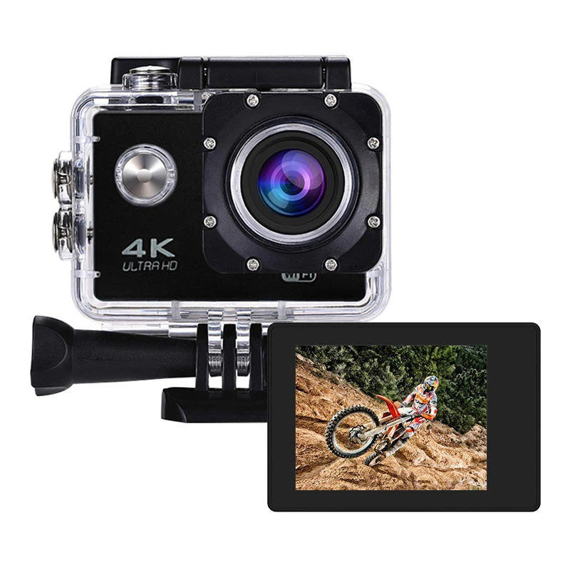 4K Ultra HD Mini Action Camera 2.0inch Screen WiFi Remote Control Underwater Waterproof Helmet Video Recording Cameras Sport Cam