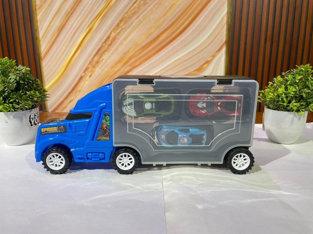 Avengers Carry Case Trucks For Kids - 4 In 1 Big Unbreakable Carrier Transport Truck  (Multicolor)