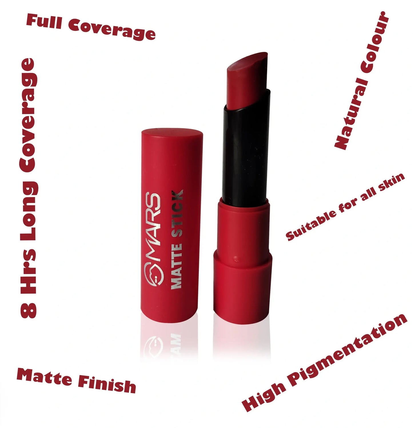 DA.VE Weightless Lipstick, Natural Finish, 10g - Red ( Pack of 10 )