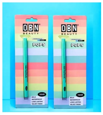 OBN Beauty Popstar Longwear Kajal –Bold Black. waterproof & smudge proof ( Pack of 4 )