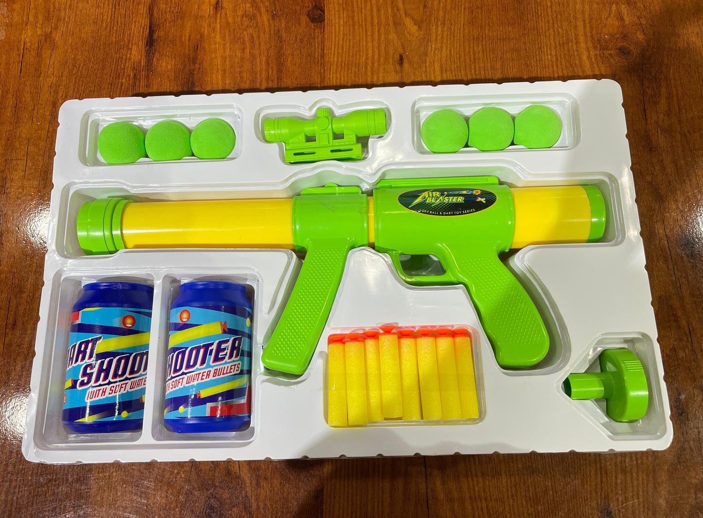 Foam Blaster Gun 3 in 1 Pump Action Air Shooting with 6 Balls, 8 Suction Dart Guns & Darts