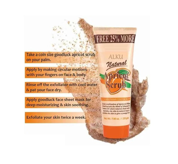 Apricot Scrub Leaves Your Skin Fresh and Alive pack of 1