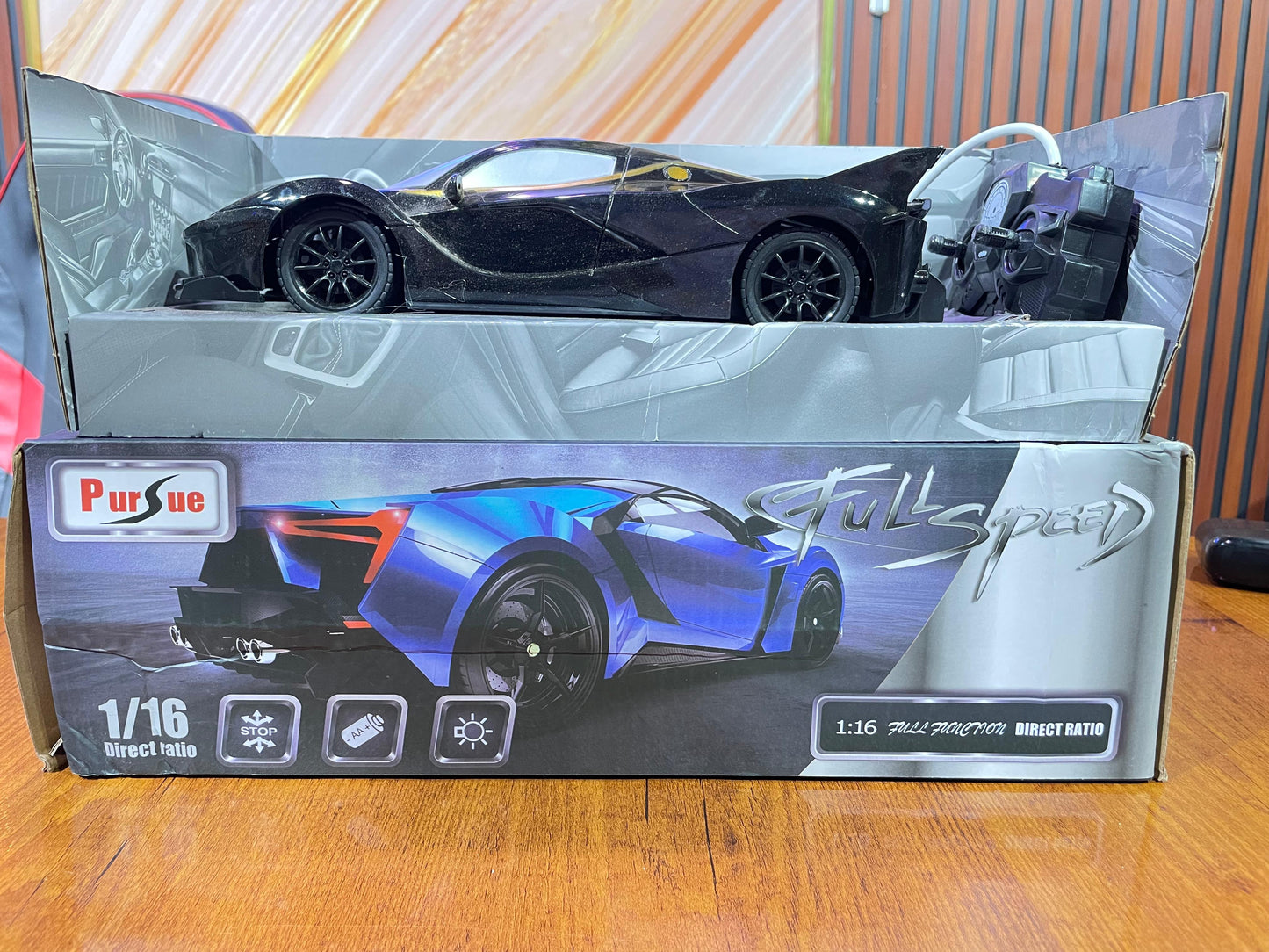Speed Remote Control Cars 1:16 Scale RC Drift Car 2.4Ghz 30KM/H High Speed 4WD RTR Racing Car with Drift Tires LED Lights 1PCS Rechargeable Batteries RC Sport Cars Toys for Adults Kids Gift,Black
