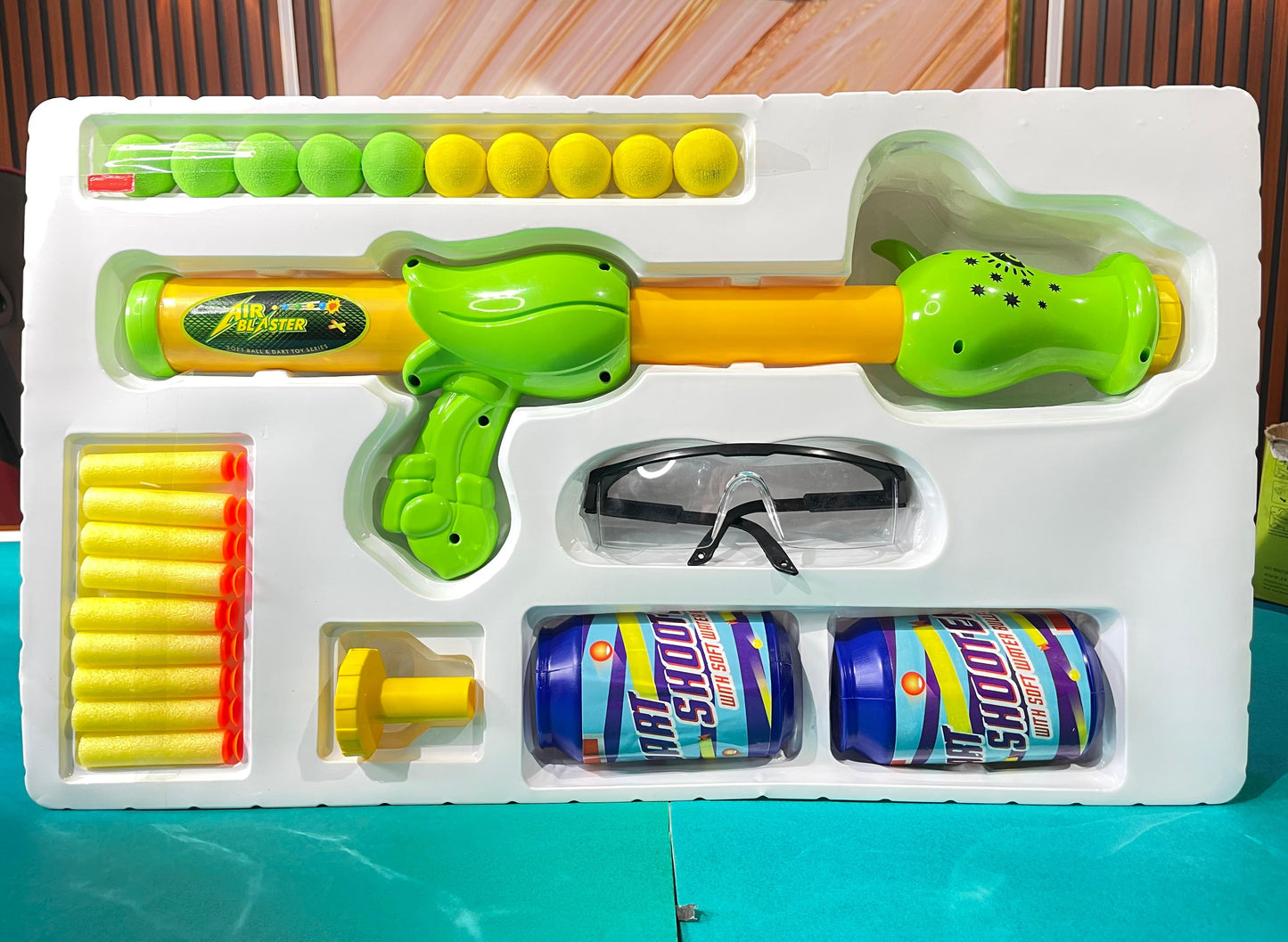 Sharp Shooter  – Air Pressure Foam Balls Shooting 2 in 1 Gun Toy Set, Soft Ball Air Shooting Gun, Toy Gun Set with  Soft Balls for Kids,