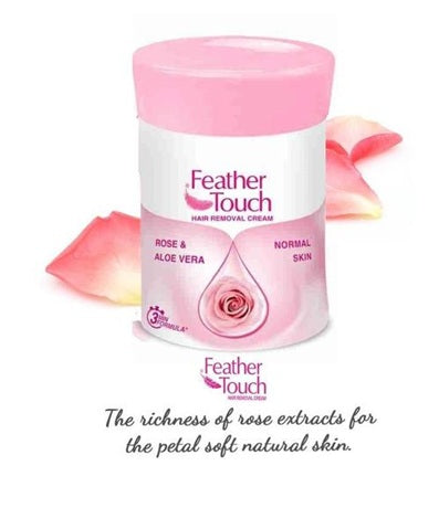 New Feather Touch Hair Removal Cream Rose & Aloe Vera Normal Skin