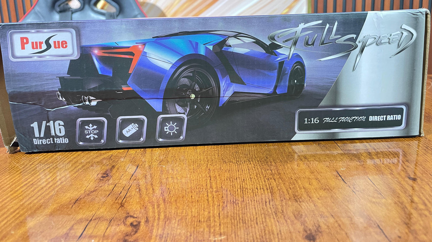 Speed Remote Control Cars 1:16 Scale RC Drift Car 2.4Ghz 30KM/H High Speed 4WD RTR Racing Car with Drift Tires LED Lights 1PCS Rechargeable Batteries RC Sport Cars Toys for Adults Kids Gift,Black