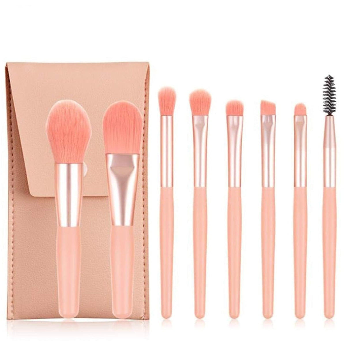 8PCS Professional Makeup Brush Set, Travel Size Cosmetic Brushes Kit for Face Foundation Blush Eye