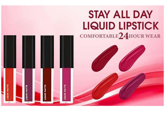 OBN BEAUTY Minis Matte Lip Color | Non-Transfer, Waterproof, Smudge-Proof, Long-Lasting Mini Lipsticks | High-Pigment Matte Finish for Women | Lipstick Set ( Pack of )