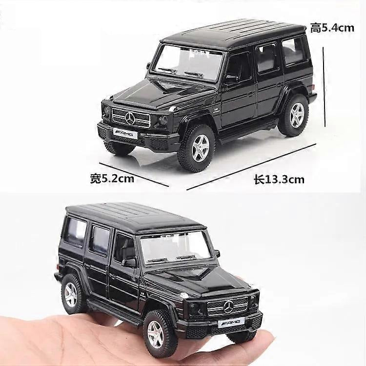 Diecast G-Wagon Eject Smock Fog AMG Toy Car, Pull Back Alloy Simulation Car (BLACK)