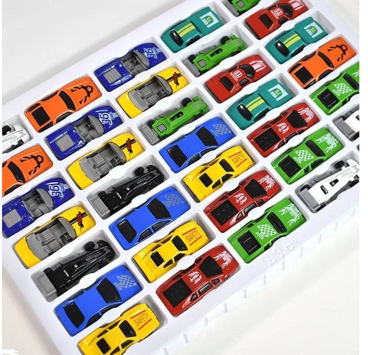 Die-cast Metal Pull Back Cars, 50 Pieces Set, Toy Vehicles