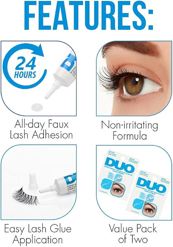 Premium Eyelash Adhesive - Secure and Long-Lasting Lash Glue for Perfect Lashes | Waterproof False Eyelash Extension Glue - Secure Lash Adhesion (1, Transparent)