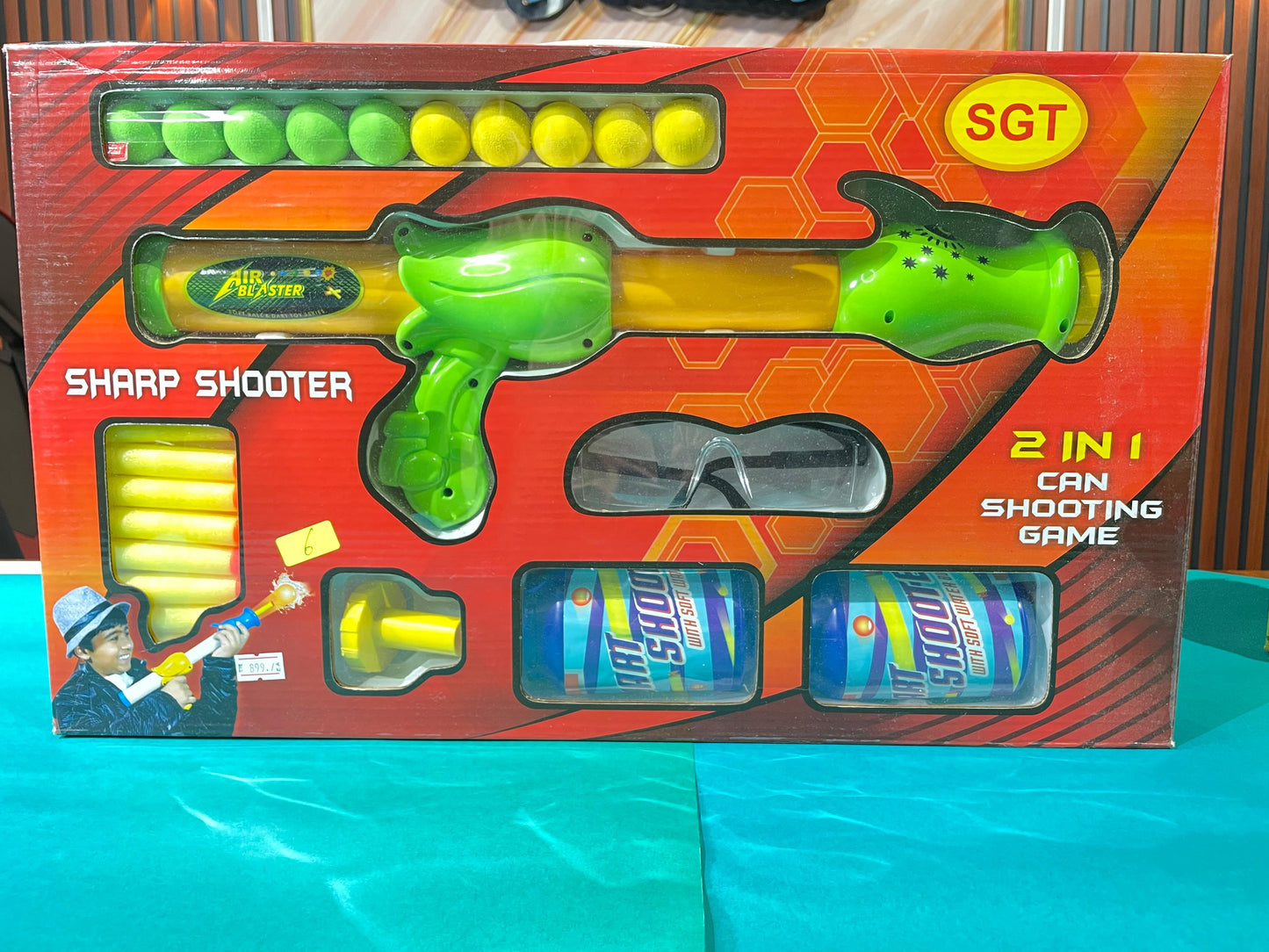 Sharp Shooter  – Air Pressure Foam Balls Shooting 2 in 1 Gun Toy Set, Soft Ball Air Shooting Gun, Toy Gun Set with  Soft Balls for Kids,