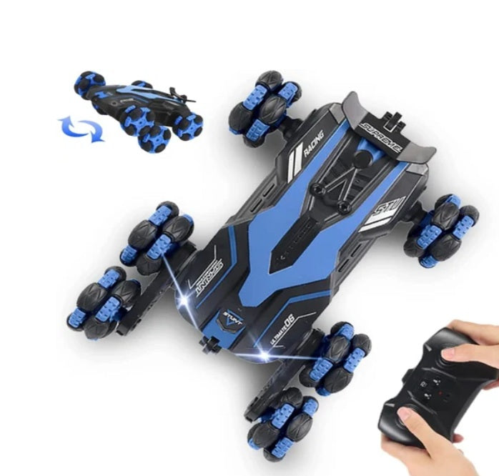 Luxury Stunt 6 Wheels 360 Rotating Remote Control Stunt Car Swing Arm Off Road 2.4Ghz Red