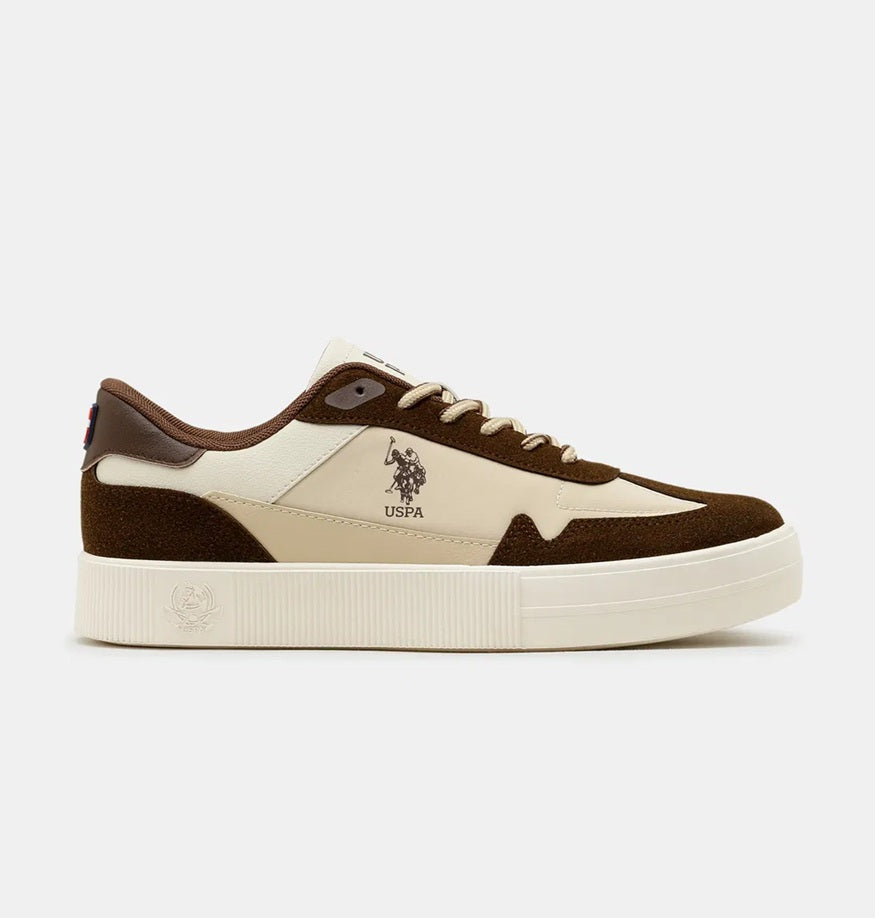 Men's Retro Court Sneakers – Premium Suede & Leather Low-Top Casual Shoes with Earth-Tone Color Block