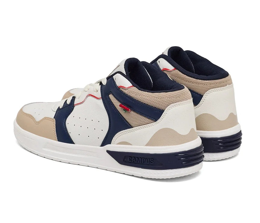 Casual Sneakers for Men | Off-White/Beige/Navy | Premium Streetwear & Athleisure Shoes