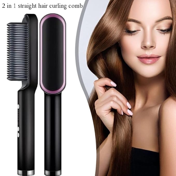 Electric Hair Comb Hair Straightener/Hair Styler Brush-FH-909 (Color May Vary as per Availability)