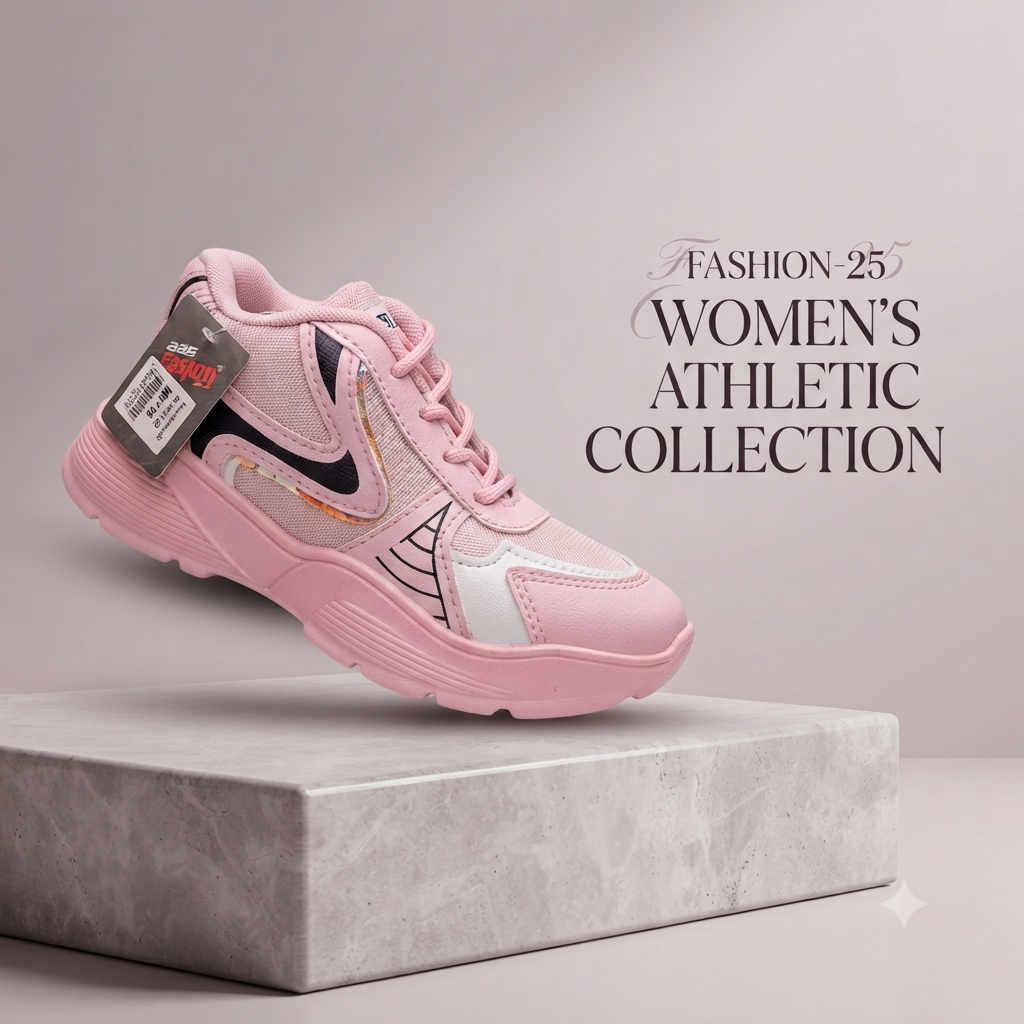 Trendy Blush Pink Active-Lifestyle Sneakers for Women