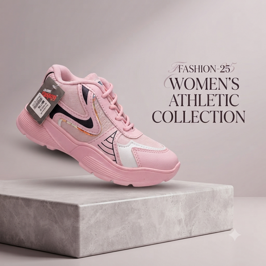 Trendy Blush Pink Active-Lifestyle Sneakers for Women