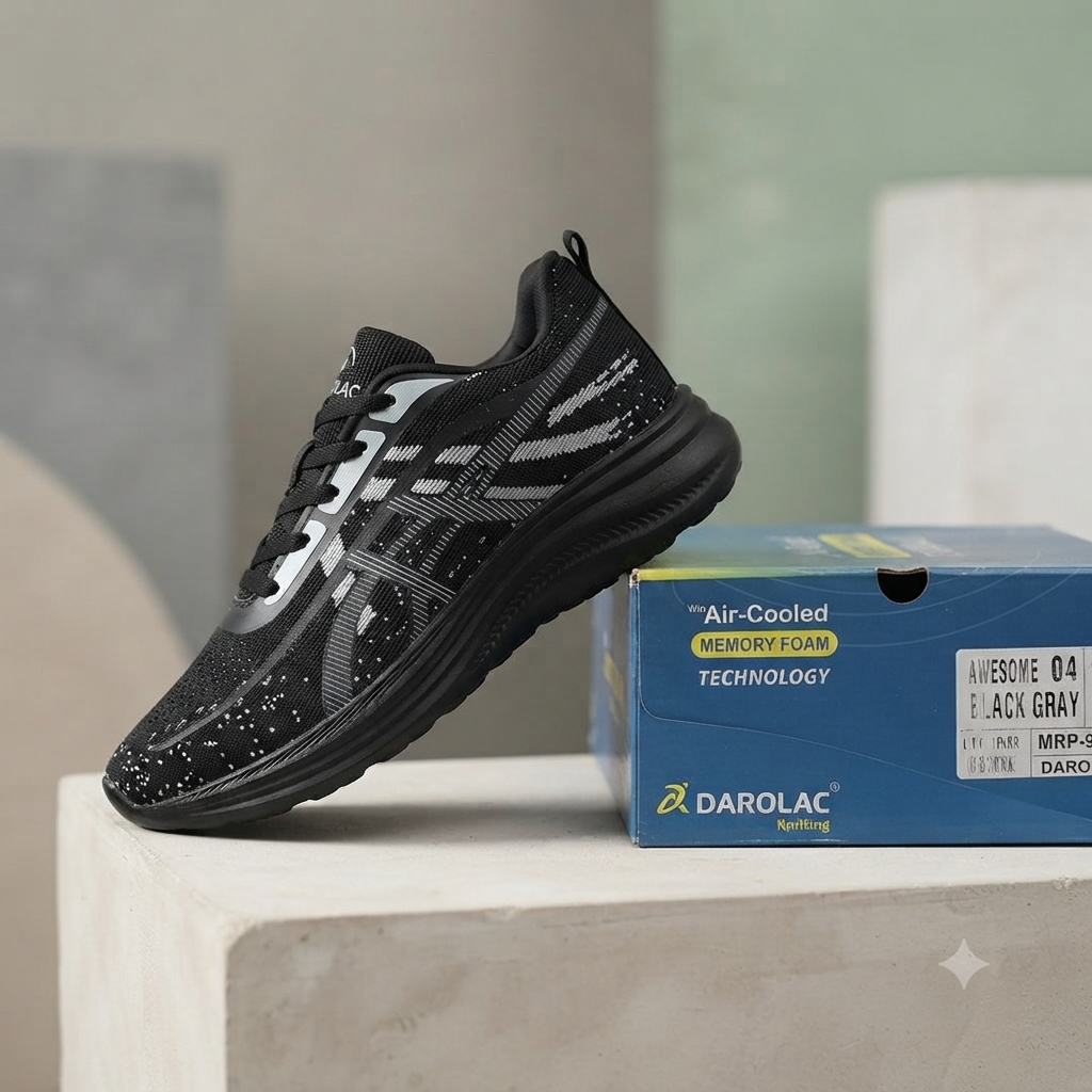 Premium Daily Wear Sports Shoes – Darolac Awesome 04 with Memory Foam Technology