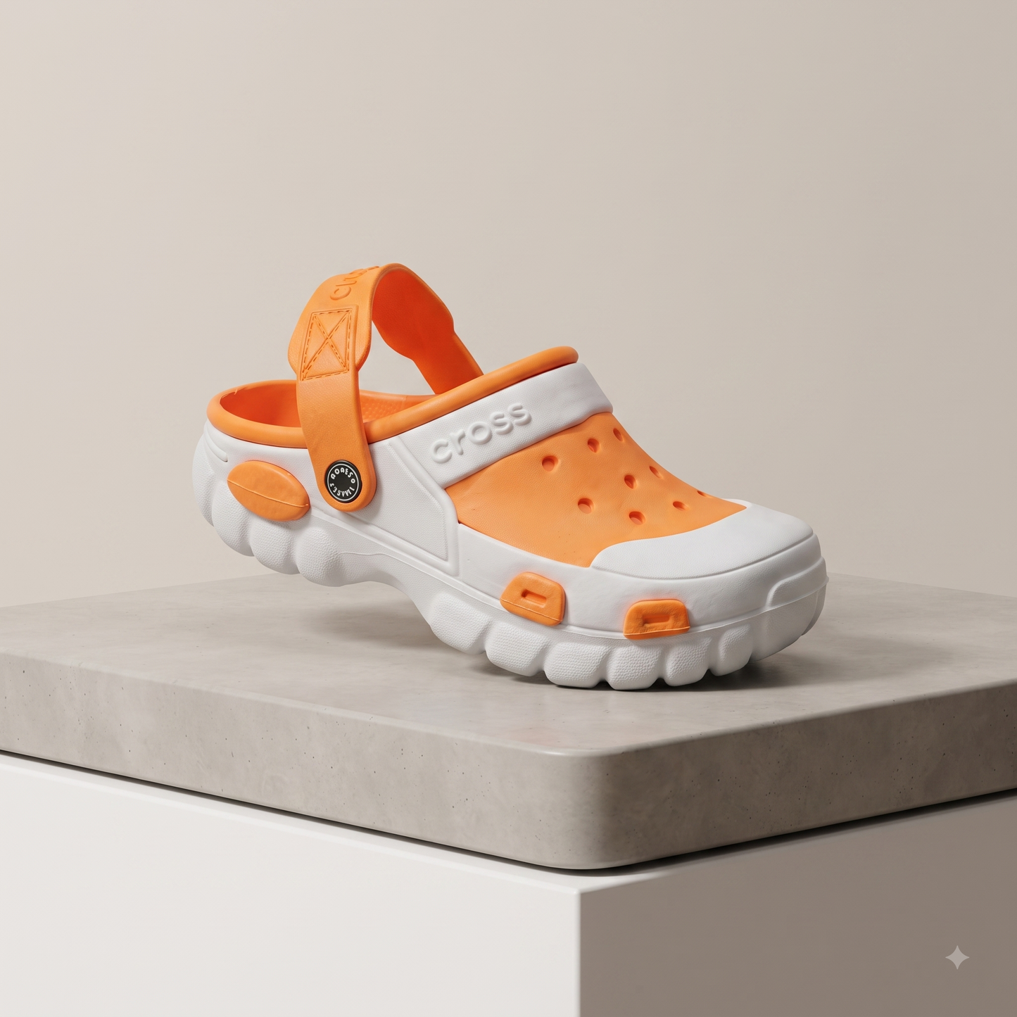 Yuvva Luxury Stylish Daily Wear Orange & White Clogs