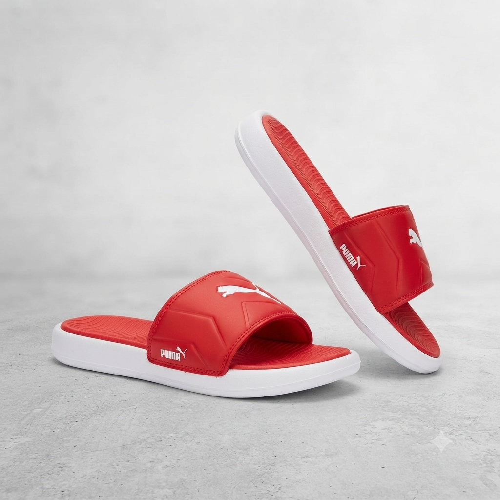 Ultra-Cushion Sport Slides for Men & Women – Red Casual Footwear