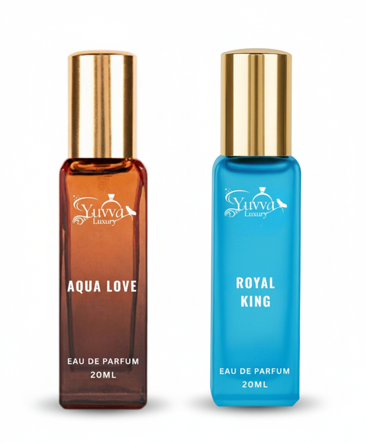 Yuvva Luxury Long Lasting Unisex Perfume Gift Set Of 2 ( AQUA LOVE, ROYAL KING )