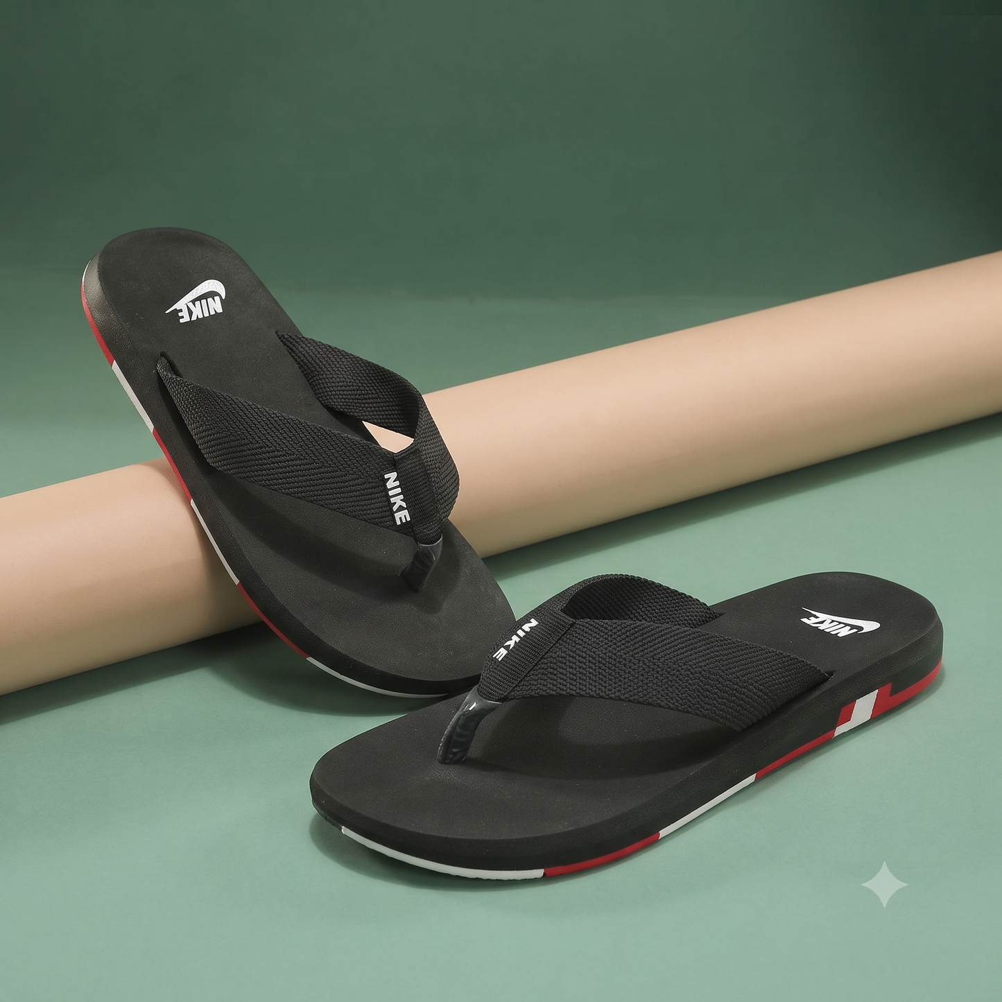 Unisex Premium Casual Flip-Flops – Stylish Black Cross-Strap Slippers with Comfortable Cushioned Footbed