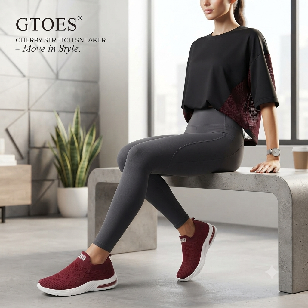 Garima A5 Cherry Knit Slip-On Casual & Walking Shoes for Women