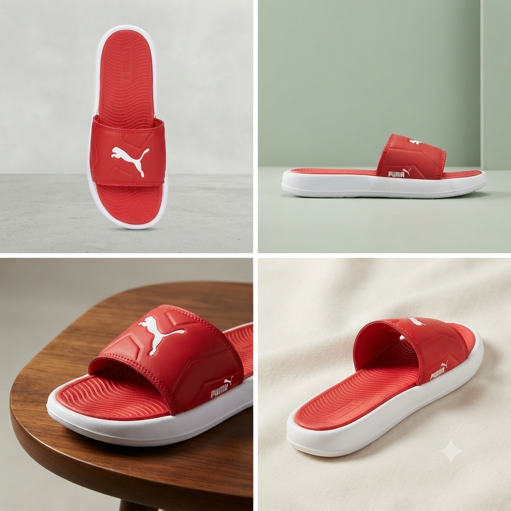 Ultra-Cushion Sport Slides for Men & Women – Red Casual Footwear